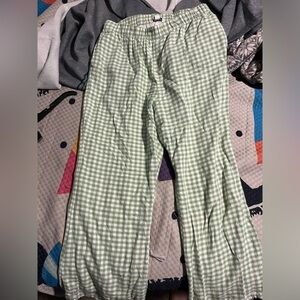 plaid American Eagle straight and wide leg pants